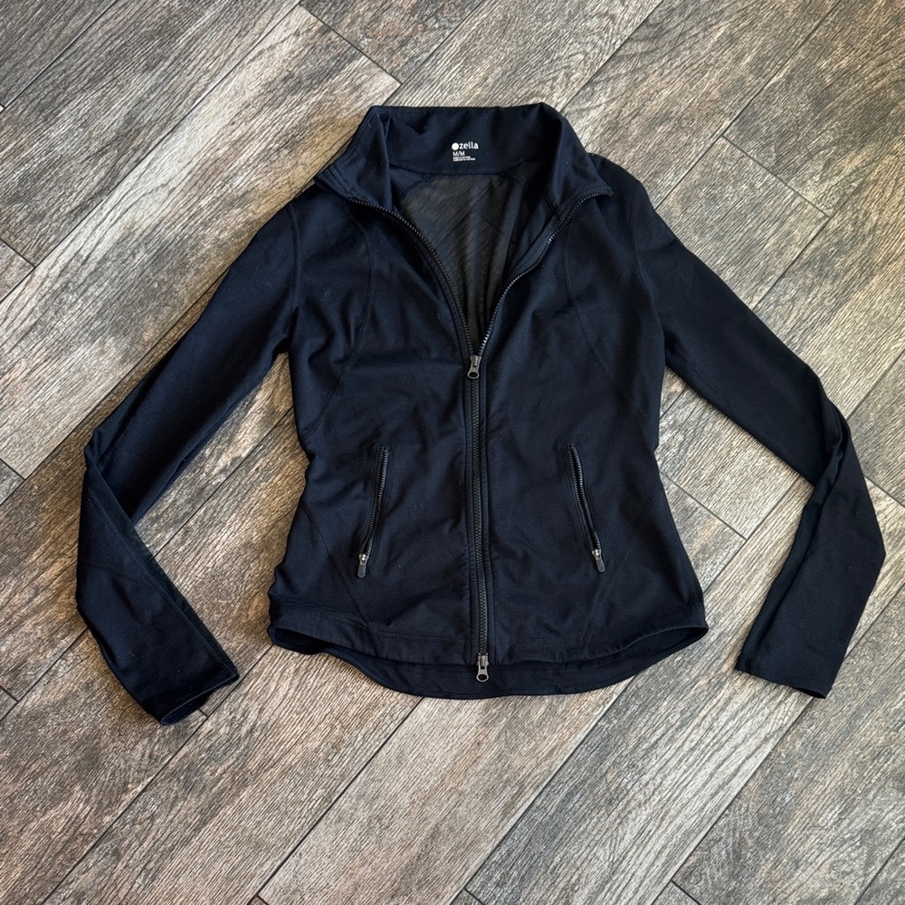 Zella Black Full-Zip Utility Jacket